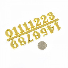 Цифры арабские арт.КЛ.22714 большие, пластик, цв.золото 20мм