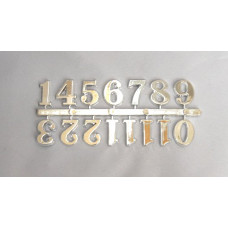 Цифры арабские арт.КЛ.24042 большие, пластик, цв.серебро 25мм