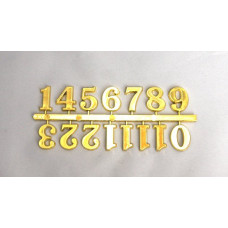 Цифры арабские арт.КЛ.24043 большие, пластик, цв.золото 25мм