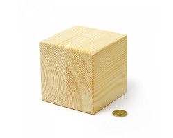 Заготовка деревянная арт.БН.К0001.9 Кубик 90х90х90 мм (сосна)